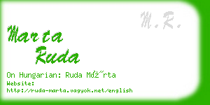 marta ruda business card